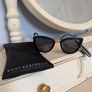 Quay Australia Cat Eye Sunglasses Black | Model My Girl 126